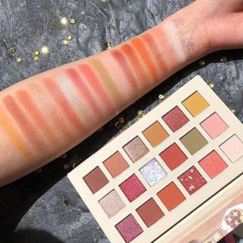 18 Color Cat Eyeshadow Palette Waterproof And Sweatproof Female Makeup Lasting Cute Cosmetic Glitter Eyeshadow