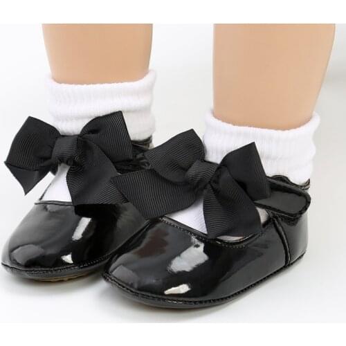 Pair Of Shoes And Headband And Socks Baby Shoes Butterfly-knot Newborn Baby Girl Hook & Loop Shoes First Walker Baby Girl Shoes
