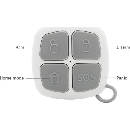 10pcs GS-RMC08 Wireless Portable Remote Control 4 Buttons For GSM Home Alarm System Key Fobs