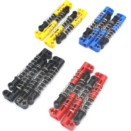 Self-Locking Bricks -- MOC Building Blocks Technic parts Shock Absorber 9.5L (Hard Spring) 4pcs compatible with Lego 18405