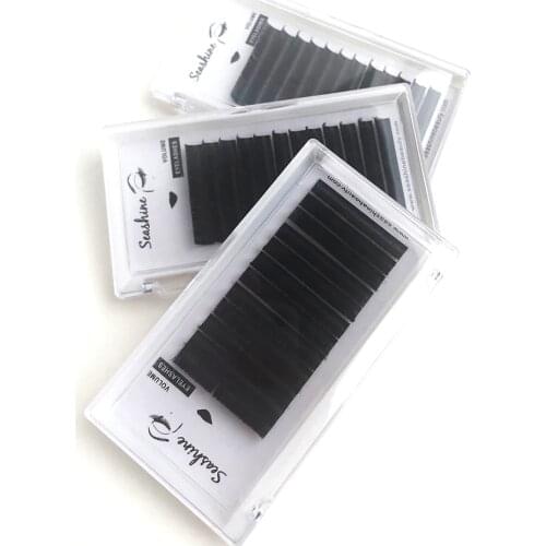 Seashine Individual Eyelashes Soft Lash Extension Supplies B C CC D False Mink Eyelash Extension Russian Volume Lashes 0.03-0.25