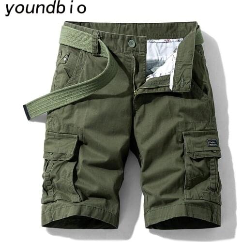 Mens Military Cargo Shorts Summer Mens Cotton Shorts Men Casual Shorts Pocket Loose Shorts Fashion Shorts