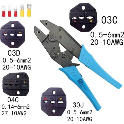Replaceable Crimping Dies/jaws for insulated terminals 0.14-6mm2 connectors crimper hand tools pliers dropshipping