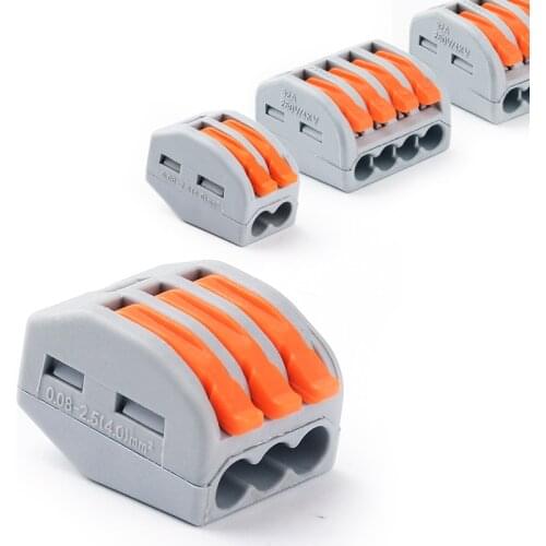 Equivalent 41 series 3 way terminal blocks push in quick connectors