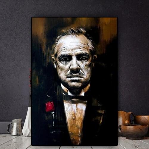 Modern Godfather Abstract Canvas Art Posters and Prints Godfather Canvas Paintings on The Wall Nordic Art Pictures Home Decor