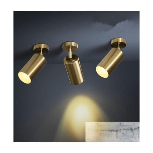Modern Led Smallpox Guide Rail Track Pendant Light Clothing Store Background Golden Lamp Type hanglamp