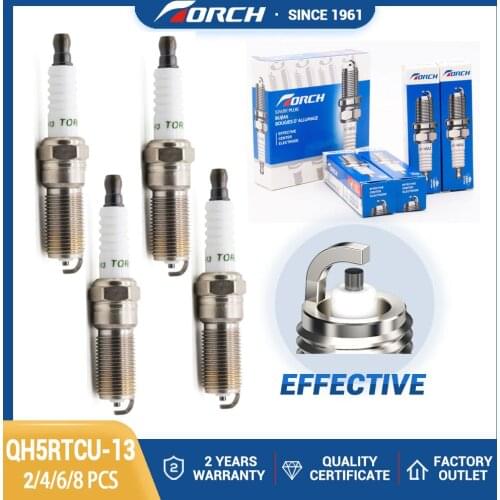 2/4/6/8pcs TORCH Candles QH5RTCU-13 Replacement Spark Plug for FORD for VOLVO for CHEVROLET for SUZUKI for MAZDA for OPEL New