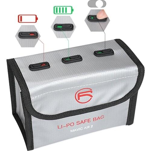 Battery Safe Storage Bag Water-proof Explosion-proof Lipo Battery Protective Bag Safe Case for DJI Mavic Air 2 Drone Accessories