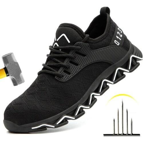 Steel Toe Safety Shoes Industrial & Construction Puncture Proof Summer Men Women Breathable Mesh Work Shoes Protective Footwear
