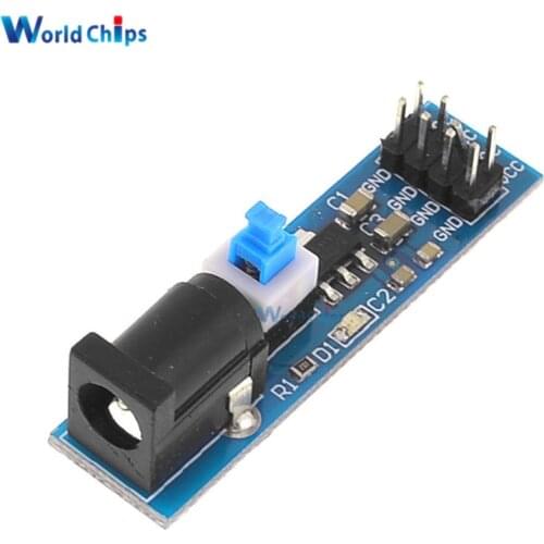 2PCS AMS1117 3.3V AMS1117-3.3 Power Supply Module Self-locking Switch Output Voltage Interface Power Indicator DC Jack Module