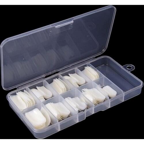 100Pcs French Full Cover Acrylic Nail Box All For Manicure Beauty