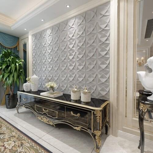 12PCS Plastic 3D Suspended Ceiling Tile White Floral (60x60cm)