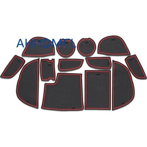 Car Anti-Dirty Pad Door Groove Gate Slot Cup Armrest Storage Pad Mat For Mazda Atenza 2014 2015