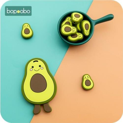 Bopoobo 5PC Baby Crib Toys Infant Teether BPA Free Silicone Teether DIY Crafts Silicone Teether Molar Toys Baby Care Teether