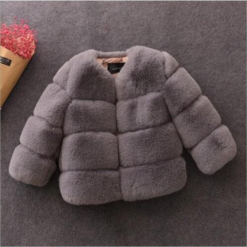 Children Girls faux fur Jacket winter Coats Kids fashion girls Outerwear clothes Kids warm Jackets for girls party princess coat