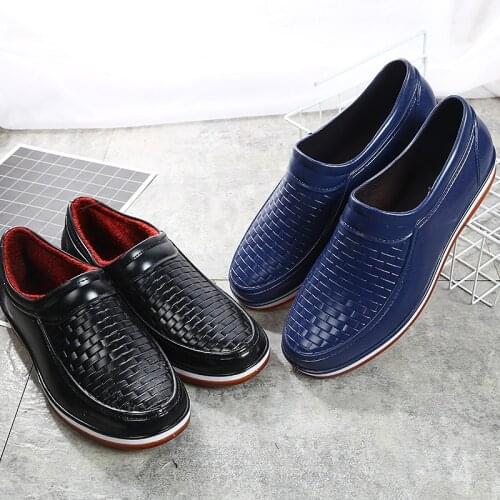 Rainfall boots velvet and low-top rainshoes waterproof work Rainfall boots soft sole skid-proof mens watershoes and rainboots