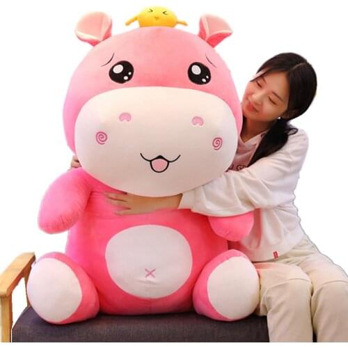 Fancytrader 39'' Cute JUMBO Giant Stuffed Hippo Toy Huge Plush River Horse Animal Toy Doll Pillow Great Gift 100cm 5 Colors