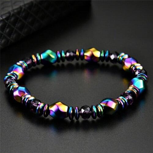 Colorful Magnetite Malachite Magnetic Hematite Health Bracelet Many Colors Crystal healing Bangle for women Men