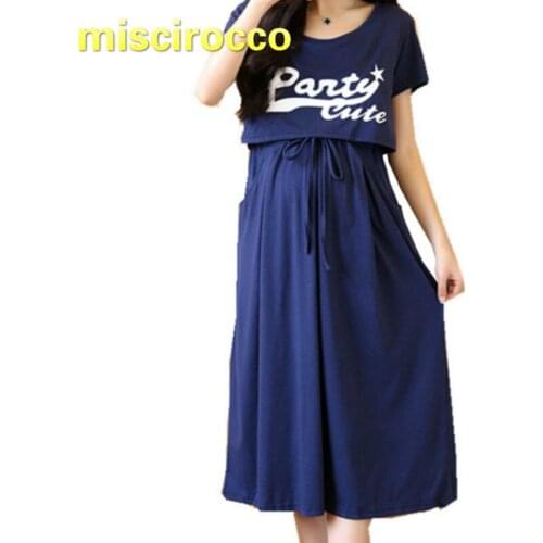 Summer 2018 Maternity Cotton Dress Lactation Big Size Clothes Pregnant Woman Clothing Soft Comfortably Breathable