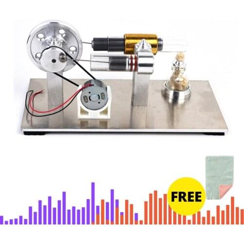 Metal Single-cylinder Stirling Engine External Combustion Generator Model DIY Stem Engine Model