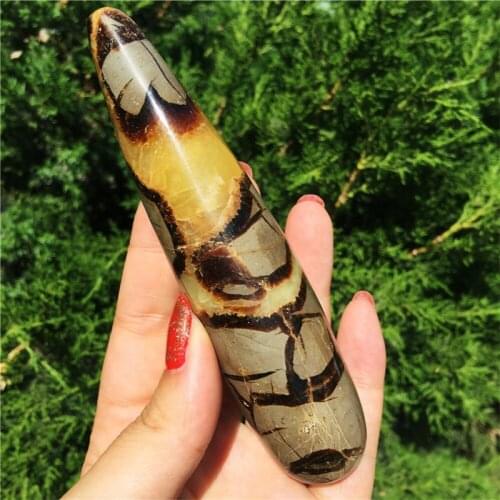 Natural septarium Crystal quartz wand healing massage wand 1pcs