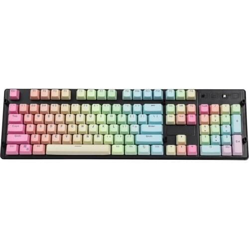 New Backlight Keycaps 104 Keys Rainbow Translucent Mechanical Keyboard Key Cap Universal Column For Cherry MX Annie Keyboard