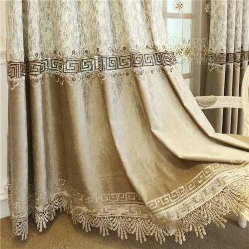 New Chinese luxury stitching high quality Velvet Curtain for Living Room Bedroom warm colours decorated with plush Curtains