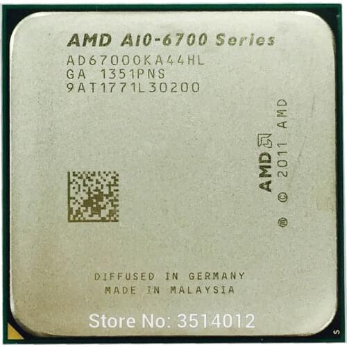 AMD APU A10 6700 APU A10 6700K 3.7 GHz Quad-Core CPU Processor AD6700OKA44HL Socket FM2