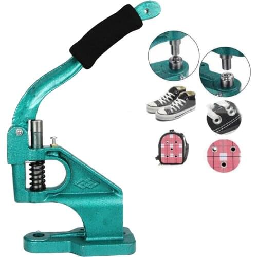 Hand Press Grommet Machine, Grommets Eyelet Installing Tool Sewing Kit, Snap Buttons Punch Manual Pressing Machine