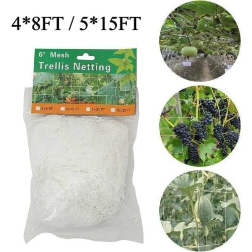 4x8/5x15FT Trellis Netting Vine Plant Climbing Support Net Garden MultiUse Accessories Hydroponics Plants Trelli Heavy-Duty Nets