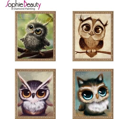 Sophie Beauty New Diy Diamond Painting Cross Stitch Diamond Mosaic Handcraft Embroidery Bedroom Cartoon Animals Cute Owls Point