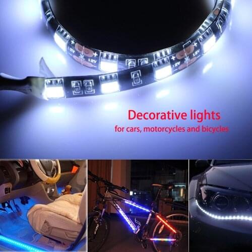 30CM 18 LED Car DRL Light Auto Decor Flexible LED Strip Light Car LED Daytime Running Light Car LED Strip Light 12V Waterproof