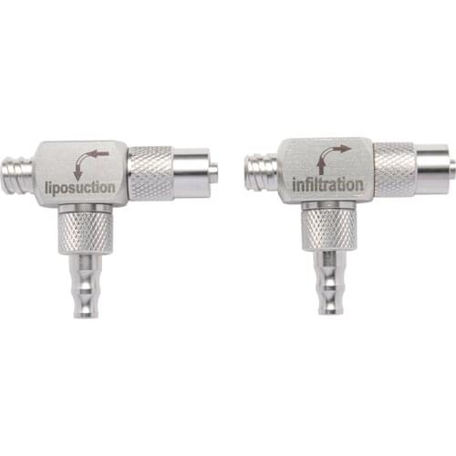 Stainless steel fat transplantation Continuous suction valve and injection valve liposuction tool