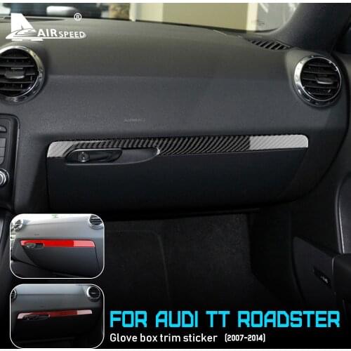 Carbon Fiber for Audi TT 2007 2008 2009 2010 2011 2012 2013 2014 Accessories Interior Car Co-Pilot Center Console Glove Box Trim