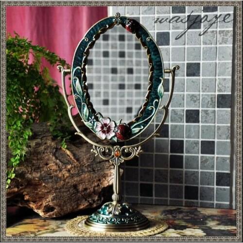360 degree rotating one face makeup mirror frame decorative table mirrors home decorative home mirror J017