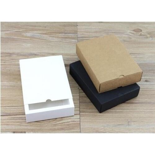 High quality black gift cardboard boxes, black drawer packaging boxes Wholesale