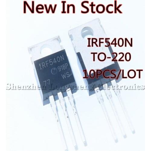 10PCS/LOT IRF540 IRF540N IRF540NPBF TO-220 FET 100V 33A New Spot