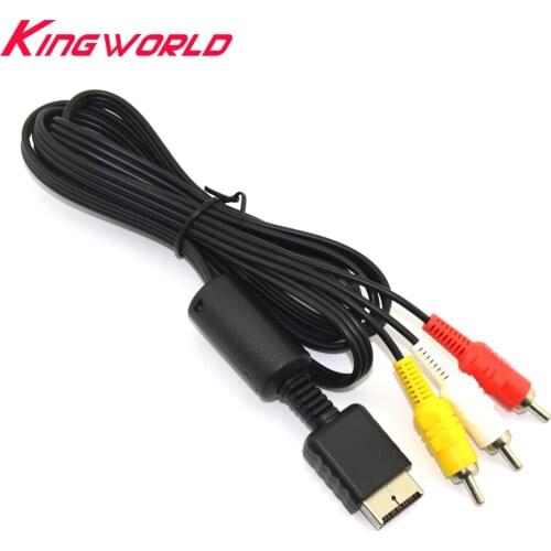 100pcs High quality Audio Video AV Cable to RCA For PlayStation for PS2 for PS3 for Sony Full needle
