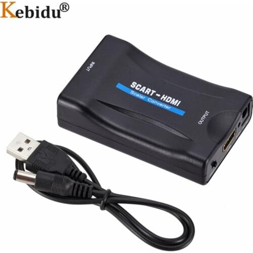 1080P Scart To HDMI-compatible Converter Audio Upscale Video Adapter for HDTV Sky Box STB for Smartphone HD TV DVD