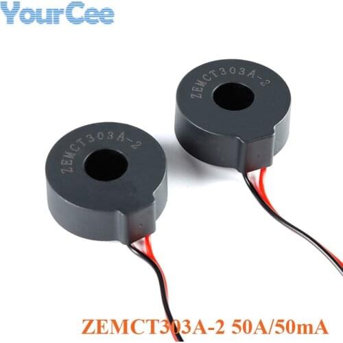 2pcs Mini ZEMCT303A-2 Transformer 50A/50mA ZEMCT303A Precision Miniature Current Transformer