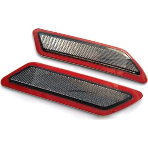 2PCS Crystal Gray Lens Front Side Marker Fender Bumper Reflector For BMW 2012-2015 F30 F31 3-Series Base Bumper Model