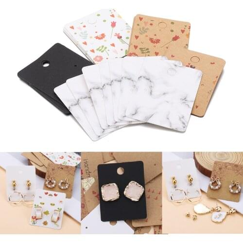 50Pcs/Lot 5x4cm Earrings Display Paper Holder Bracelet Tags Card for DIY Ear Studs Jewelry Gift Display Card Accessories