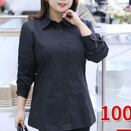 Large Big Plus Size Profession Suit Jacket Women Office Workwear Ladies Workplace Clothing Plus Fat Plus Shirt Long Sleeves