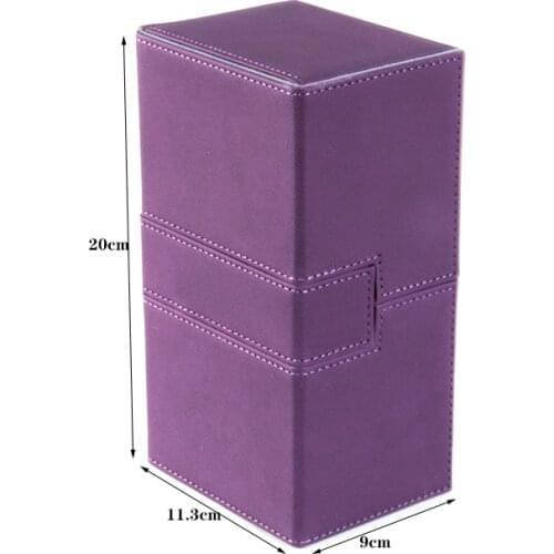 Large Size Purple Card Case Deck Box Red Storage Box For Board Game Cards MTG/TCG/PKM/PTCG/YGO Yugioh Can Hold 200+ Cards