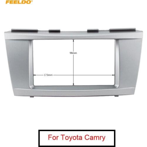 FEELDO 1Pc Car Refitting DVD Radio Panel Dash Fascia Audio Frame Kit for Toyota Camry 2006-2011 2DIN #FD3261