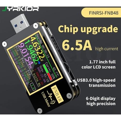 FNB48 PD trigger Voltmeter ammeter Current and Voltmeter USB tester QC4 + PD3.0 2.0 PPS Fast Charging Protocol Capacity Test