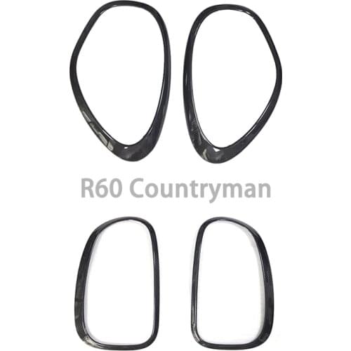 For Mini Cooper 07-ON Black Carbon Fiber Style UV Protection Head and Rear Lamp Cover For mini cooper clubman R56-R60