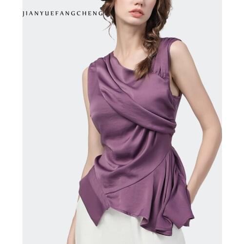 Jianyuefangcheng Sleeveless Blouses