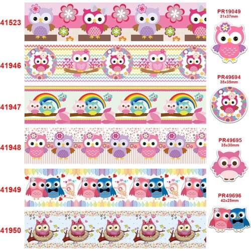 Cartoon printed grosgrain ribbon 41523
