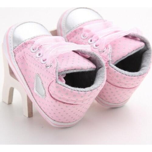Infant Toddler Cute Dots Sneakers 0-18M Newborn Baby Boys Girls Soft Sole Crib Shoes Prewalkers First Walkers Trainer